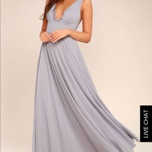 LuLu’s “True Bliss Grey Maxi Dress”